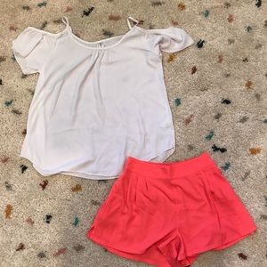 American eagle shorts, Boutique shirt Sz M VGUC